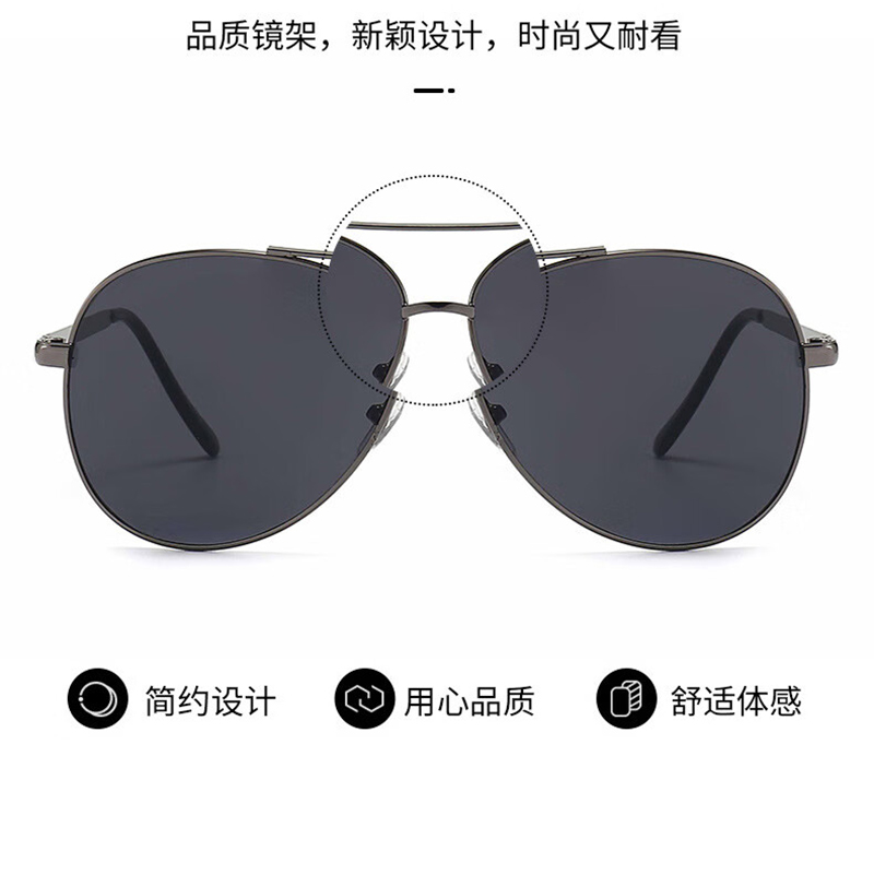 益盾(YIDUN)司机驾驶墨镜男女款防紫外线太阳镜高清大图