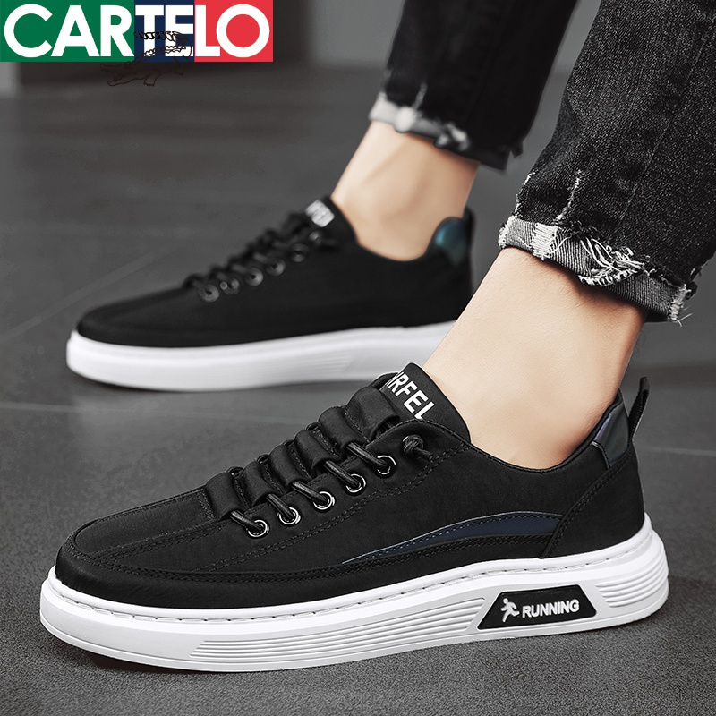 [线下专柜同款]卡帝乐鳄鱼(CARTELO)新款时尚透气冰丝布男士休闲鞋男鞋布鞋板鞋