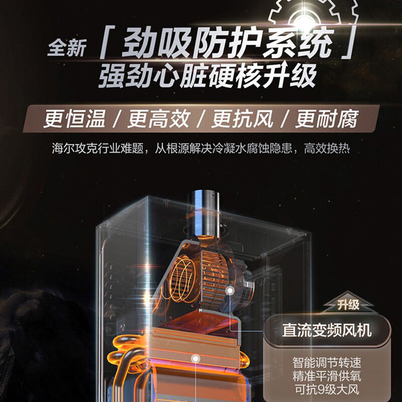 海尔(Haier)燃气热水器16升 安全自检 50℃高温锁变频恒温 低水压启动56重安防JSQ30-16D11(12T)高清大图