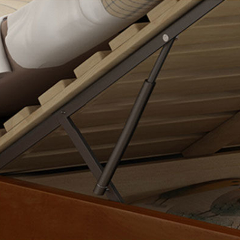 臻远ZY-SMC-122 现代简约实木床双人床 1.8米气压高箱高清大图