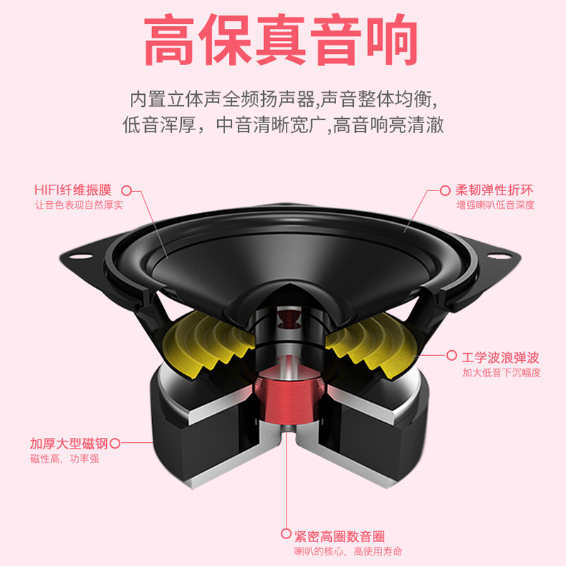 [赠精美保护套+蓝牙音箱]纽曼CD-L360奶油白锂电英语复读机便携式MP3随身听迷你充电插卡光盘学习机学生初中家用蓝牙