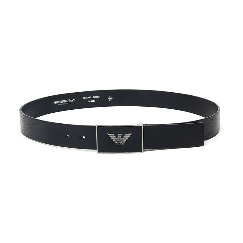 emporioarmani阿玛尼男士牛皮革板扣式仿古做旧皮带腰带y4s196ydc0g