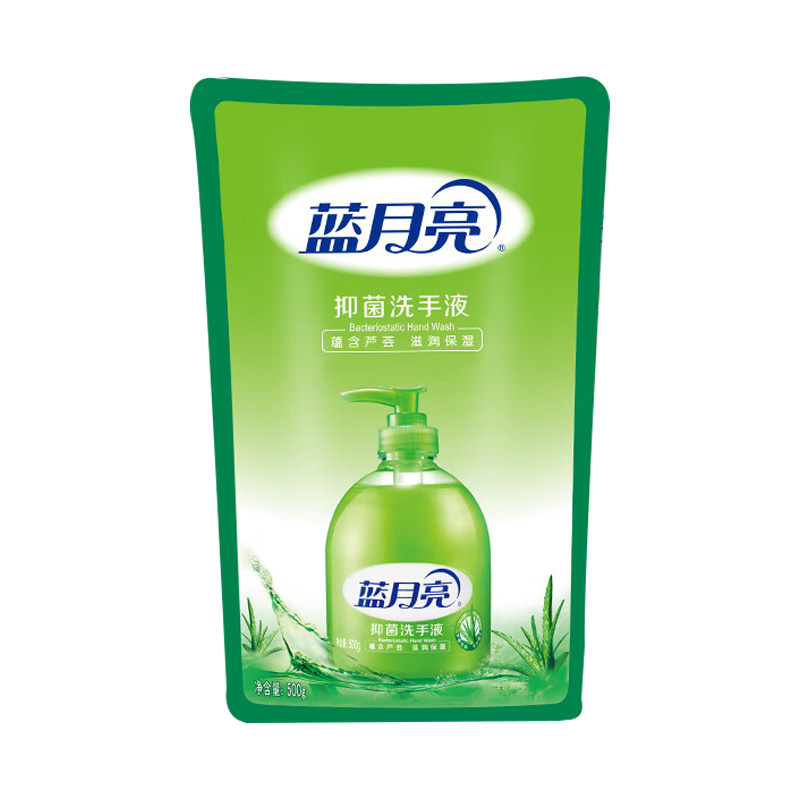 蓝月亮洗手液500g*6袋泡沫丰富滋润保湿芦荟10001480高清大图