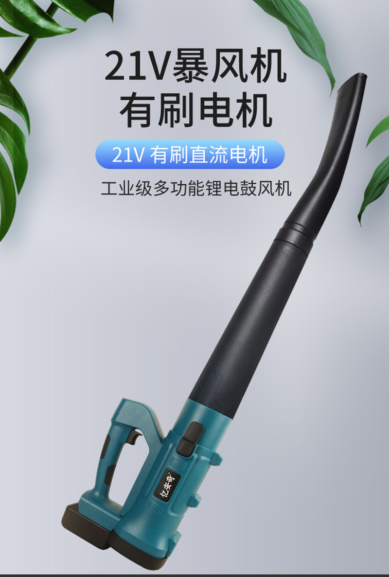 亿安奇 21V充电式锂电暴风机鼓风机 有刷电机 二电一充 台高清大图