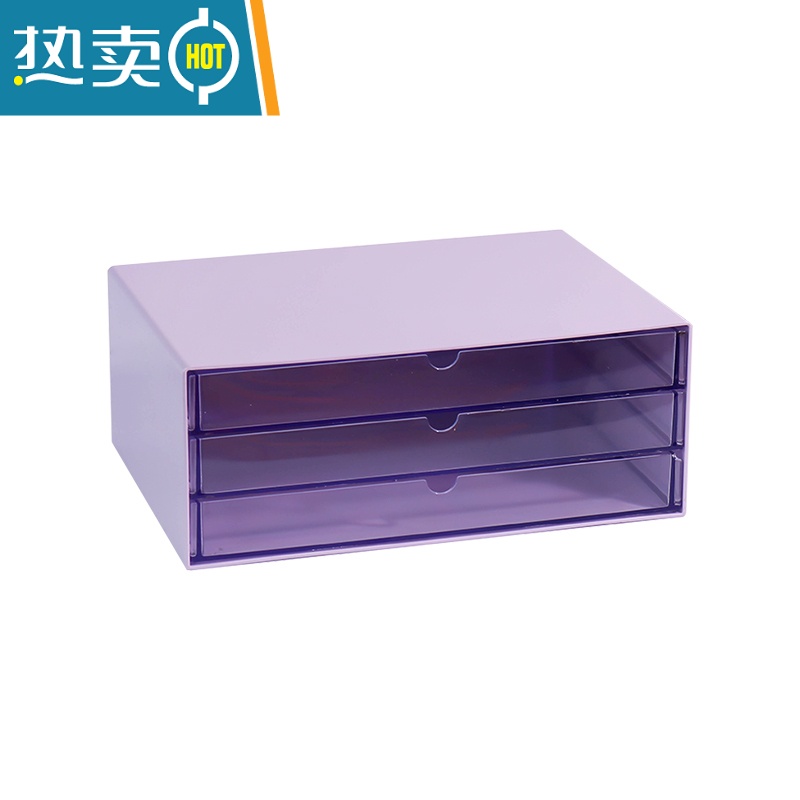 敬平ins莫兰迪A4文件柜学生宿舍3层小物件抽屉彩妆首饰口红桌面收纳盒收纳柜高清大图