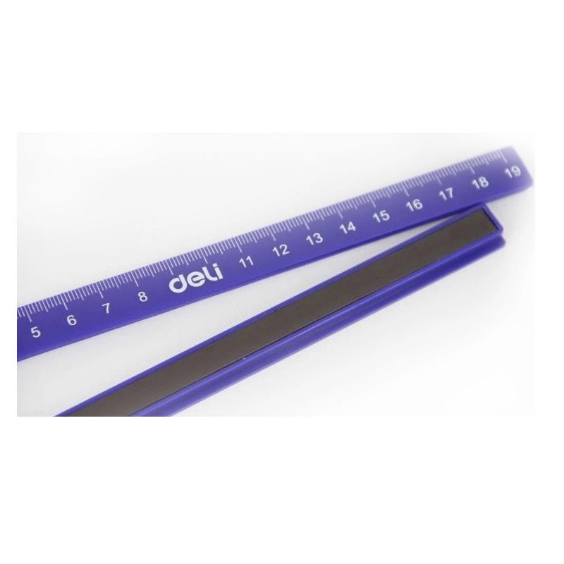 得力(deli)7850 磁条橙色蓝色20cm量程直尺白板尺磁性直尺