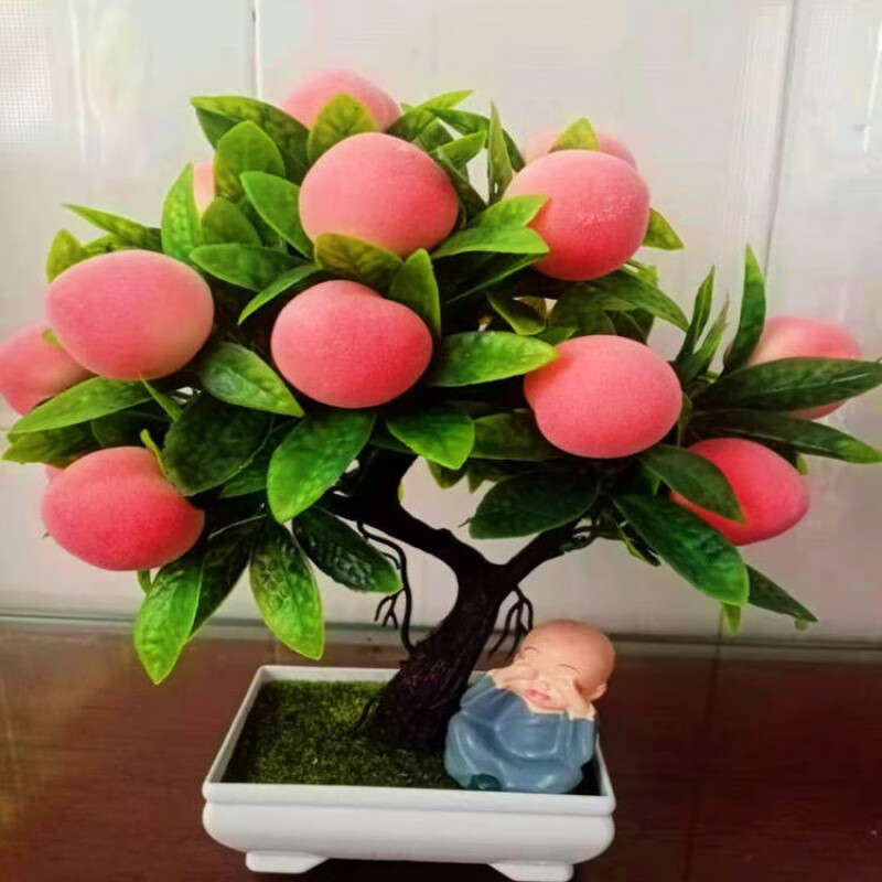 维诺亚仿真桔子树植物盆景假水果树塑料假花电视柜酒柜新年仿真花高清大图