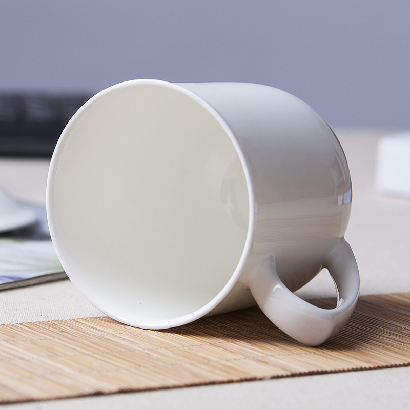 陶瓷400ML带盖茶杯 XTL535 办公杯家用金钟骨瓷水杯会议室泡茶杯子 (个)