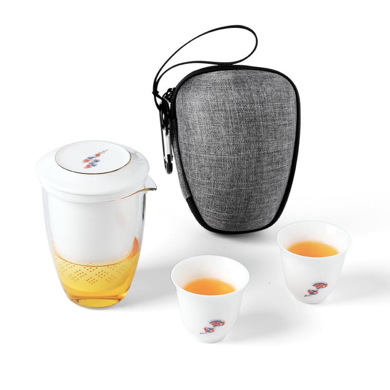 美帮汇耐热玻璃功夫茶具便携包旅行套装快客杯一壶二杯茶杯办公室高清大图