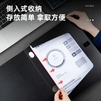 得力 5602 档案盒(黑) A4加厚档案盒 35mm塑料文件盒 资料收纳盒 12只/箱