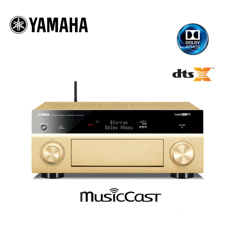 Yamaha/雅马哈 RX-V1081杜比全景声7.2家庭影院AV功放机 金色