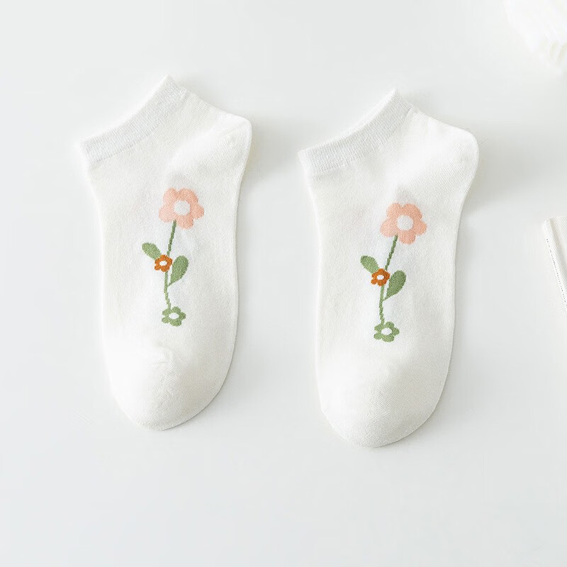 Cmierf Kuect(中国CK)女袜船袜(5双装)CK-FS1017均码 颜色随机高清大图