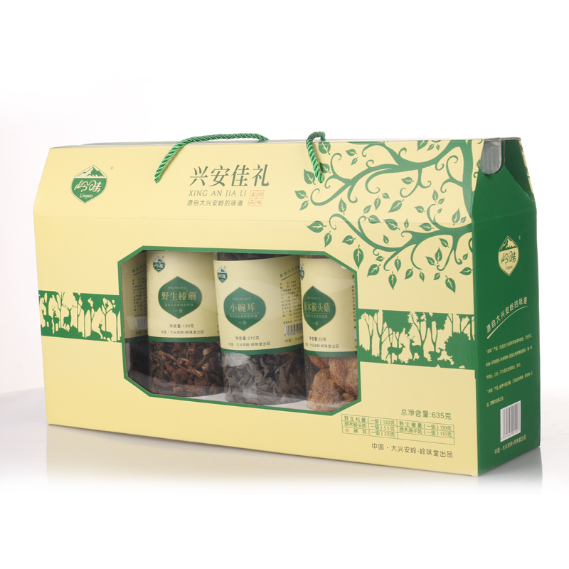 岭味(Lingwei) 大兴安岭野生菌菇礼盒 兴安佳礼菌菇大礼包 5罐/盒