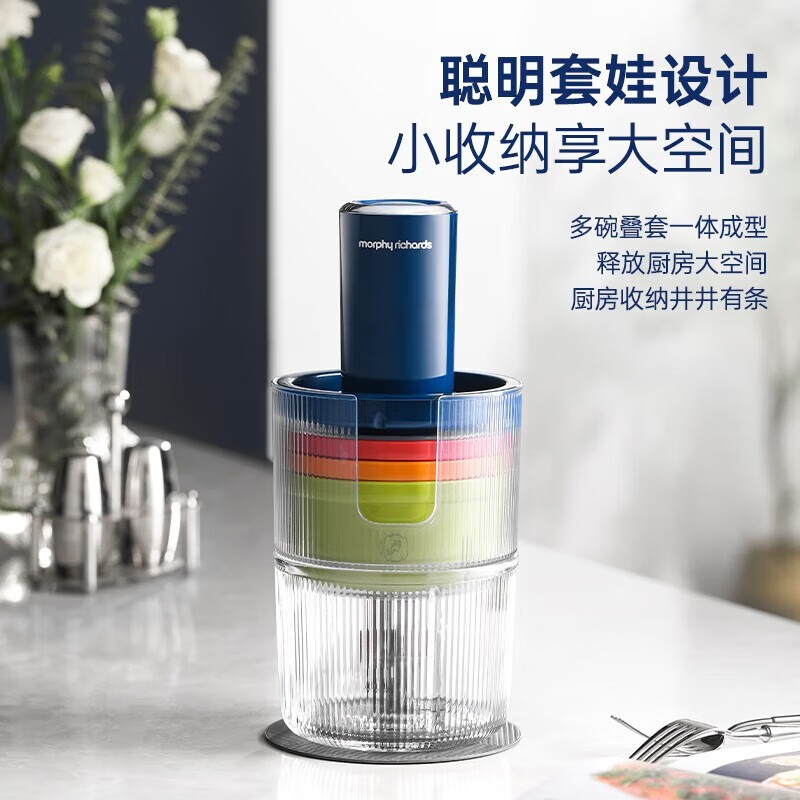 摩飞电器(MORPHY RICHARDS)食物处理器MR9405蓝色高清大图