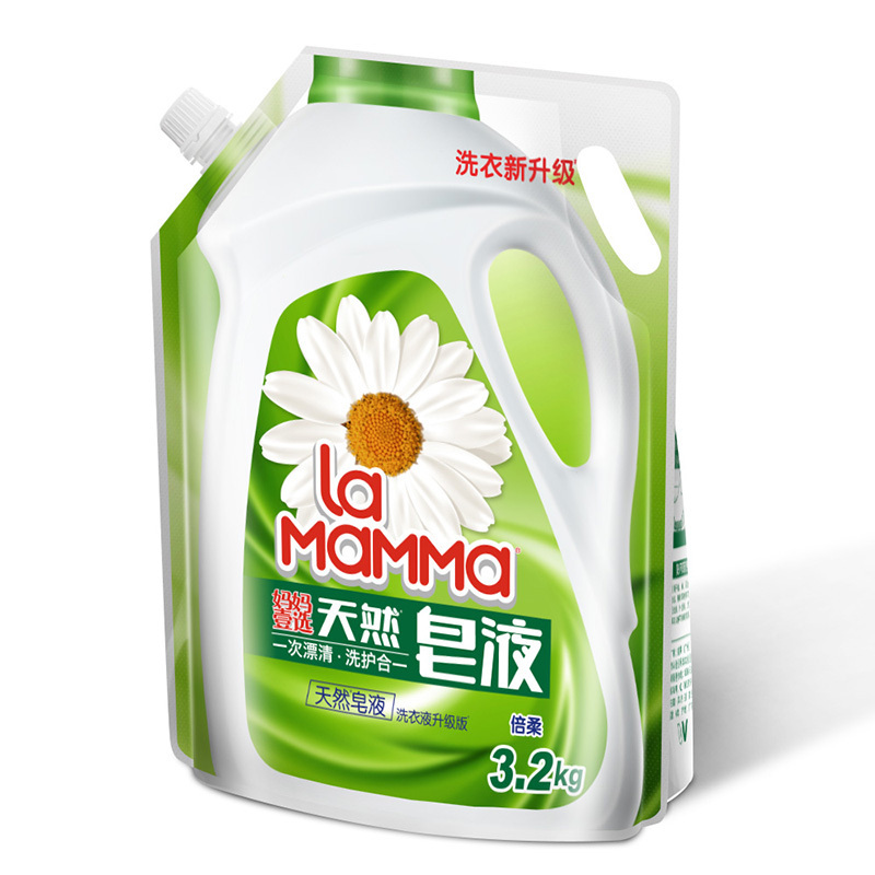 妈妈壹选天然皂液 倍柔洗衣液 清香 袋装3.2kg 威露士(Walch)出品
