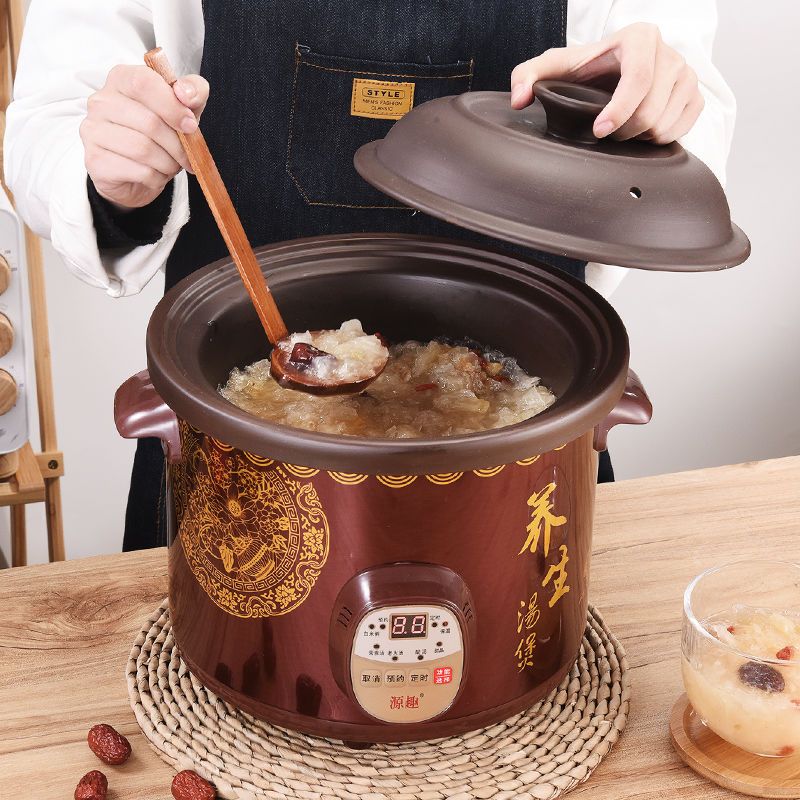 家用全自动电炖锅紫砂煲汤锅熬煮粥神器陶瓷迷你电炖盅养生电砂锅
