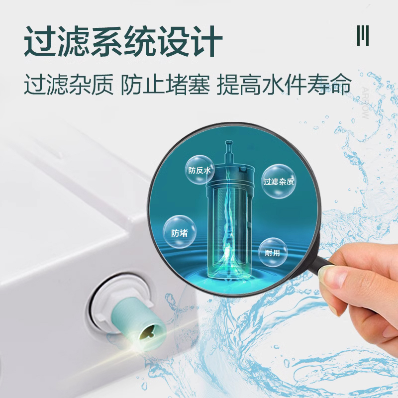 箭牌厕所冲水箱117家用卫生间蹲便器蹲坑节能挂墙式大冲力套装