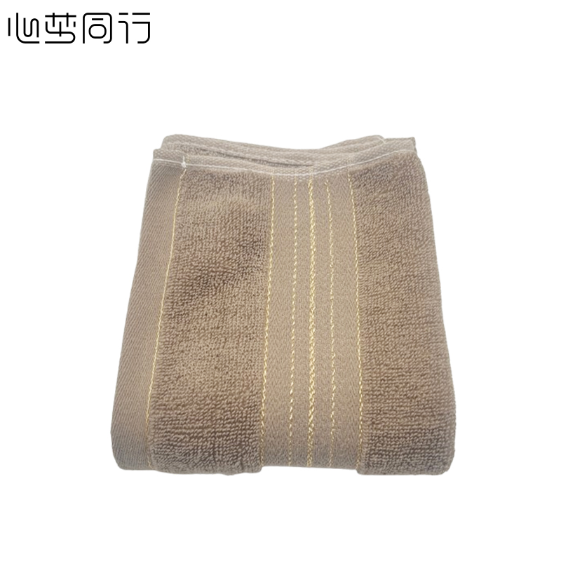 心梦同行金丝毛巾纯棉洗脸面巾劳保擦汗巾 34*75±2cm/100g/2305/条高清大图