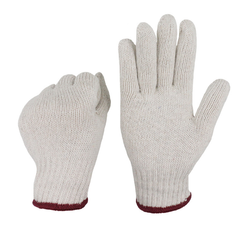 海斯迪克hk842劳保手套防滑棉纱手套工厂仓库用线手套工地搬运手套白