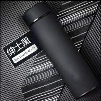 智能保温杯女304不锈钢水杯女学生韩版可爱水杯男ins便携测温杯子 不测温 黑色
