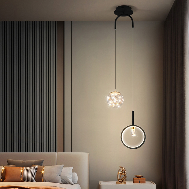 如华福禄吊灯 如华福禄卧室床头灯轻奢风现代简约客厅背景墙灯北欧