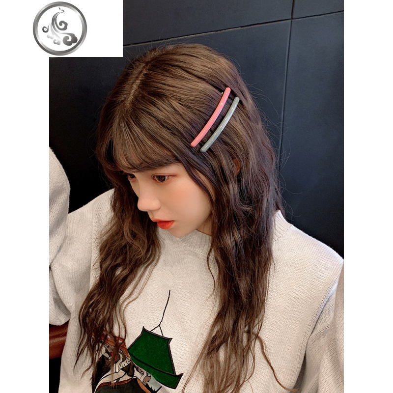 后脑勺一字夹简约韩国发卡网红ins发夹女少女弹簧夹子头饰卡子jimi