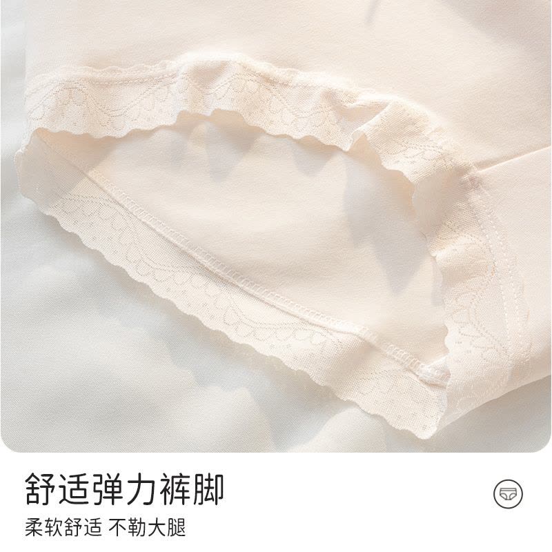 浪莎内裤女纯棉抗菌2025新款蕾丝性感无痕桑蚕丝少女生全棉短裤头图片