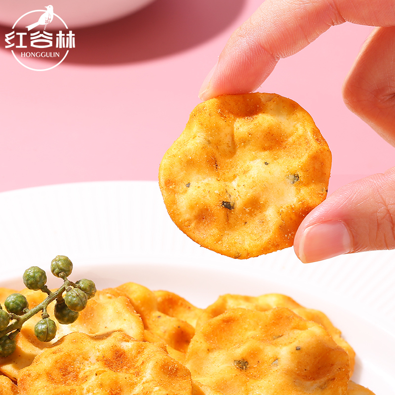 红谷林(HONGGULIN) 花椒小石子饼藤椒味 100g*5袋
