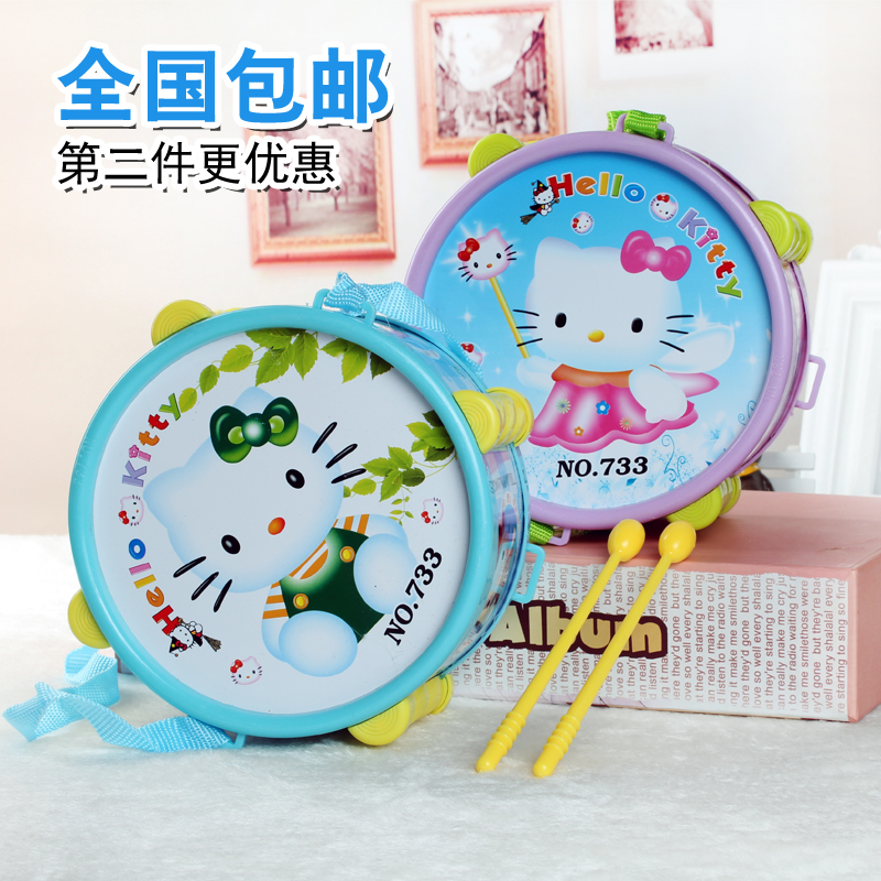 邦尼熊小鼓(一个鼓) 鼓棒2支 小鼓玩具儿童鼓打击乐器敲打鼓女孩宝宝手拍鼓婴幼儿园益智玩具鼓