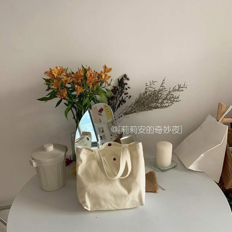 莉莉安马卡龙色系小手提包女外出学生手拎2021新款包包迷你帆布包 好看的粉小手提 单个