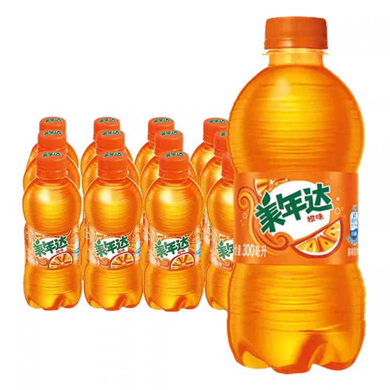 美年达橙味PET300ml*12