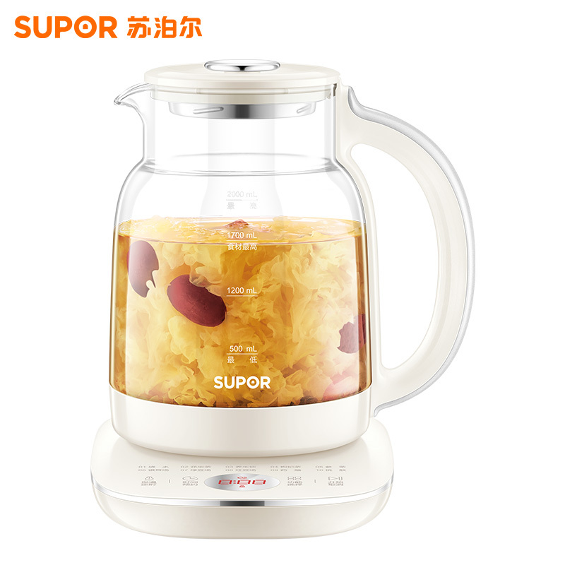 苏泊尔(SUPOR)养生壶 煮茶器烧水壶大容量花茶壶恒温水壶烧水壶电热水壶 办公室保温煮茶壶 2L SW-20YQ65高清大图