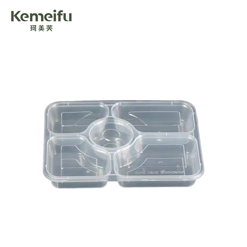 珂美芙 一次性餐盒 可带汤碗 五格150套/箱