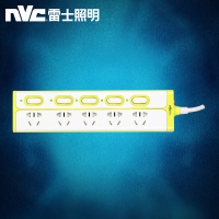 雷士照明NVC 插排多功能多孔usb插座排插线板插头转换器拖线板接线带总控面板五孔两孔三孔插口 五位延长线排插