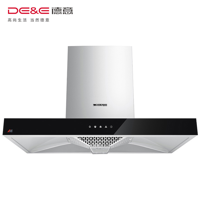 德意(DE&E)20立方欧式大吸力烟灶套餐 触控式抽油烟机不锈钢燃气灶烟灶套装851T+716G(液化气/天然气)高清大图