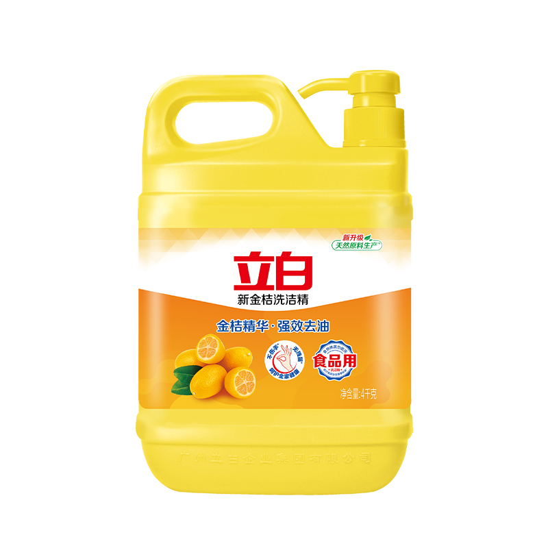 立白洗洁精4kg除油去污气味清新金桔款jjxjj4000g