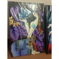新款挂画民族风美少女客厅墙上挂画酒店个性装饰画无框画人物艺术画玄关画