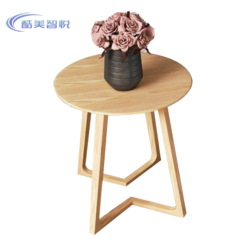 酷美智悦 胡桃色茶几圆桌60*60*60cm KM-JZ457 张高清大图