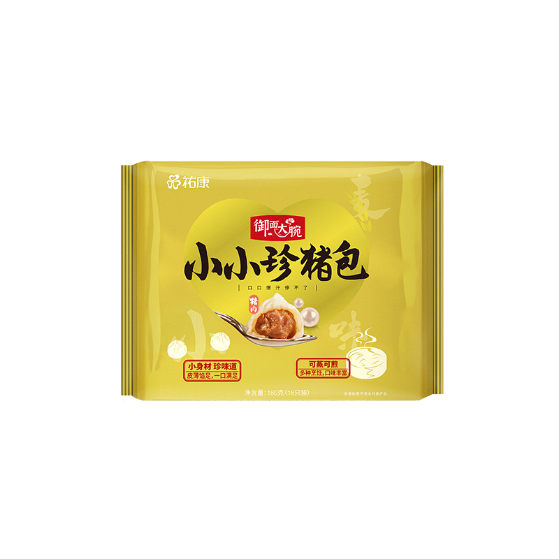 [新品]祐康御面大腕 180g小小珍猪包*3包