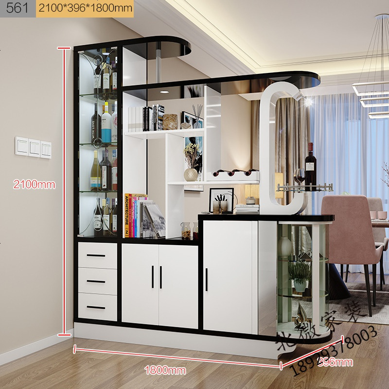 客厅酒柜简约现代屏风进厅隔断柜双面入户鞋柜间厅柜子玄关柜