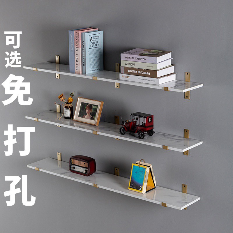 墙上置物架书架一字隔板搁板免打孔家用浴室厨房卫生间收纳储物架收纳层架 三维工匠高清大图
