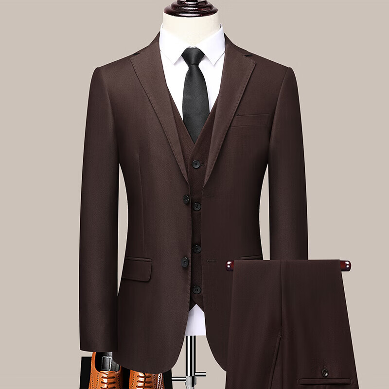 罗蒙新郎结婚西服套装男意式商务休闲韩版修身职业正装婚礼西装三件套