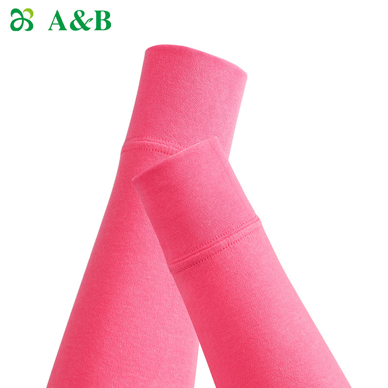 A&Bab内衣女士秋裤薄款纯棉高腰修身打底保暖棉毛裤