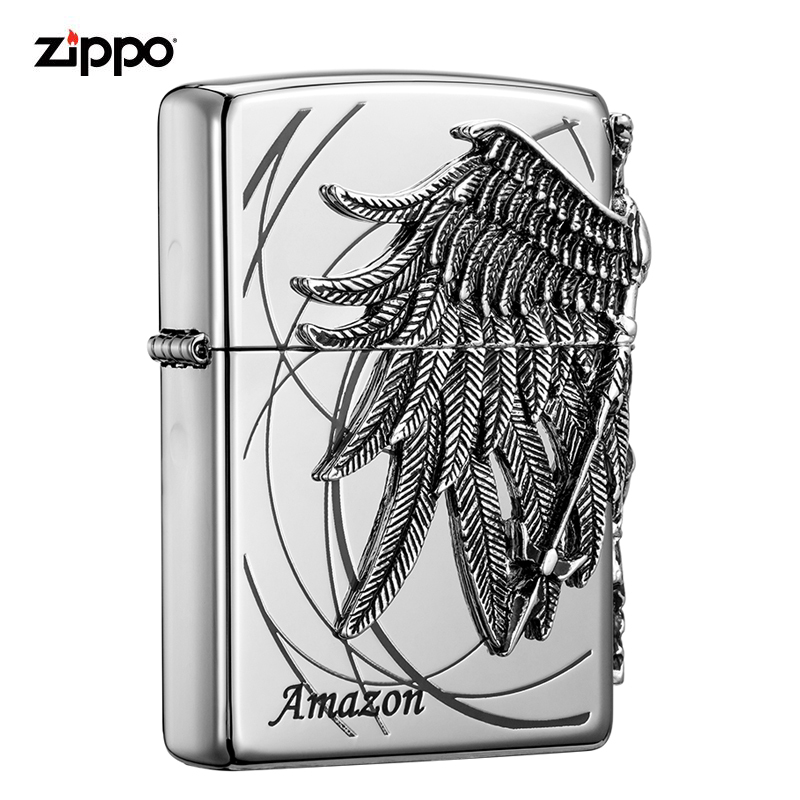 ZIPPO芝宝打火机美国原装ZIPPO之宝防风煤油打火机亚马逊女战士ZBT-1-36b