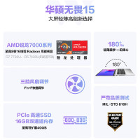 华硕无畏15 M1502 15.6英寸轻薄便携商务办公学生高性能笔记本电脑