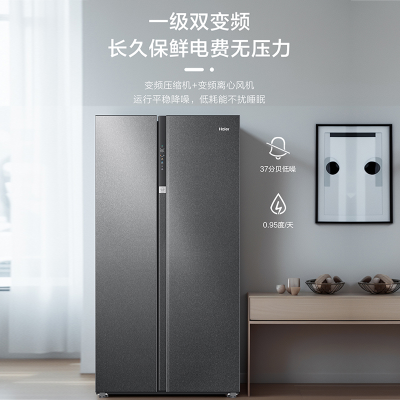 海尔(Haier)630升对开门超薄嵌入冰箱 AIP超净系统 阻氧干湿分储 国补 BCD-630WGHSS95S9U1高清大图