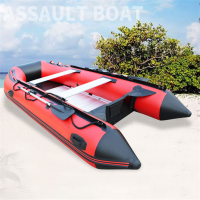 小蛋壳 应急救援冲锋舟快艇便携钓鱼船 4-5人冲锋舟+6马力发动机