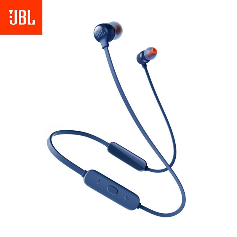 JBL T115BT 入耳式蓝牙无线耳机 运动手机游戏耳机 苹果安卓手机耳机 金属钛振膜 跑步磁吸式带麦 蓝色