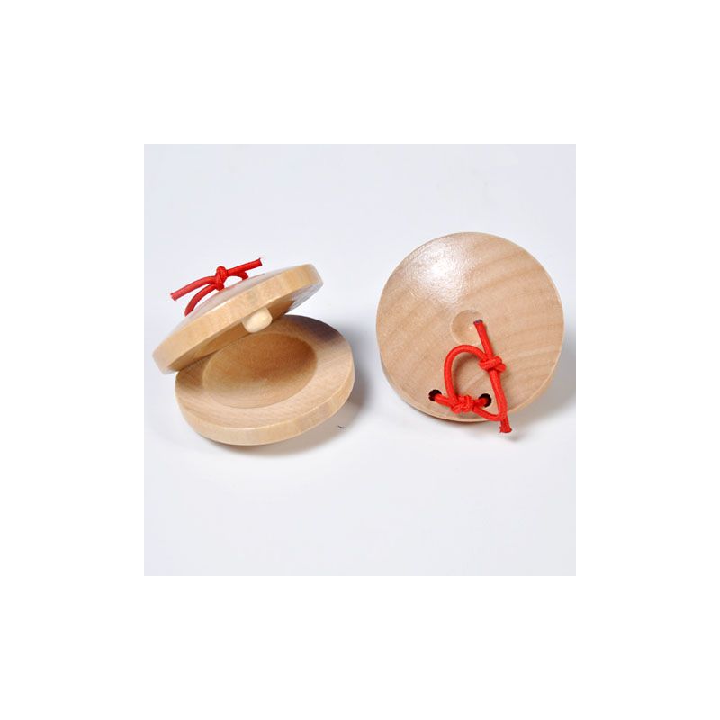 奥尔夫乐器玩具 三句半木制快板 儿童音乐教具原木响板圆舞板