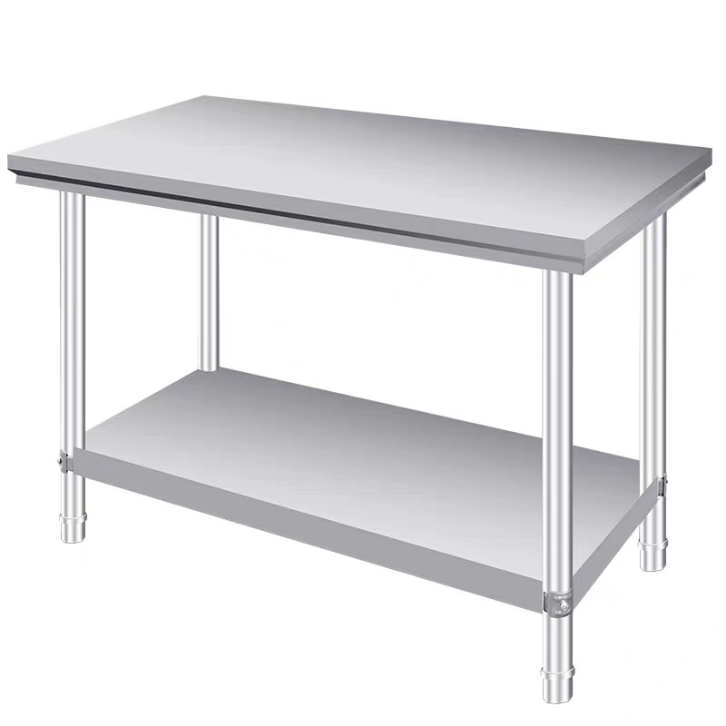 不锈钢工作台厨房切菜桌单层煤气罐操作台厨房灶台酒店饭店工作桌